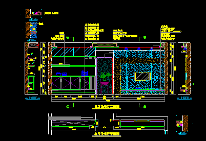 室内装修13个柱装饰建筑cad施工方案详图
